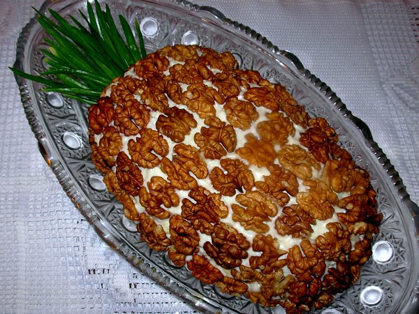 Ананасовый салат с курицей слоями рецепт с Ананасовый салат с курицей слоями рецепт с